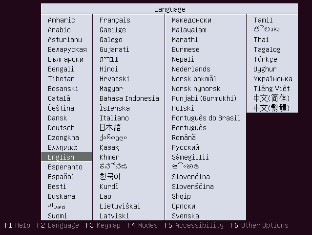 Select language of OS.